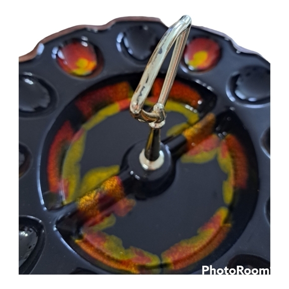 Vintage USA ceramic egg relish plate Sequoia ware 725 treasure craft retro - Picture 6 of 9